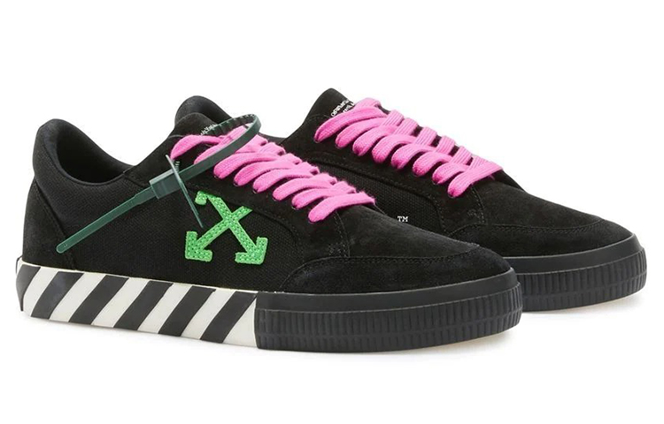 Lookbook Off-White Vulc Sneaker 'Black Green Pink' OMIA085S22LEA001-1055