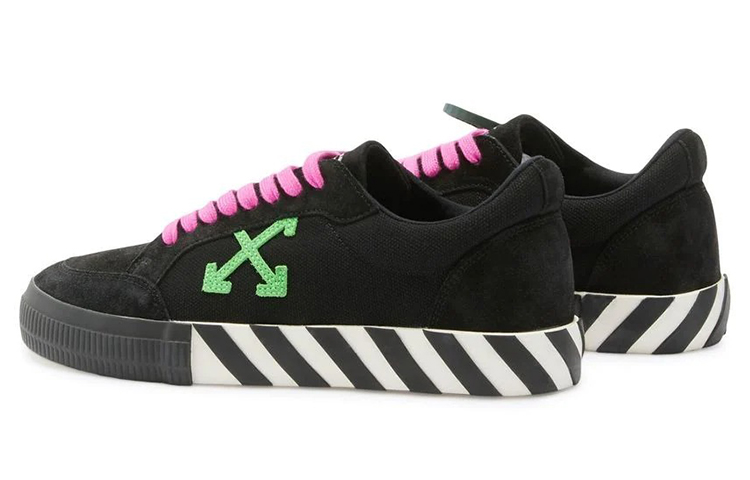 Shop Off-White Vulc Sneaker 'Black Green Pink' OMIA085S22LEA001-1055