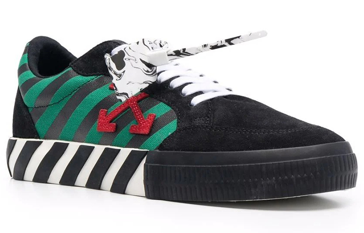 Order オフホワイト バルカンスニーカー 黒緑赤 OMIA085F21LEA0041025