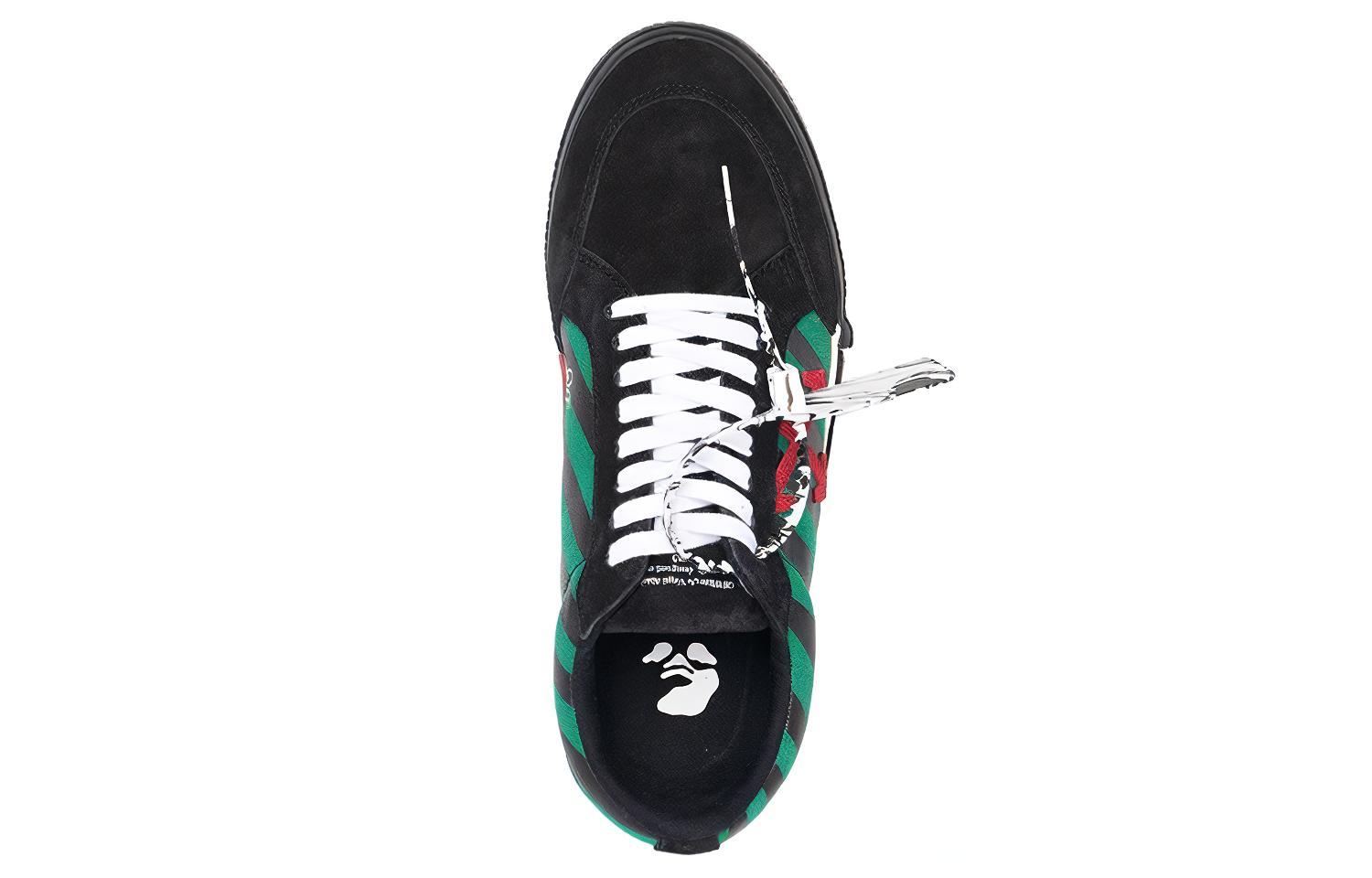 Shop オフホワイト バルカンスニーカー 黒緑赤 OMIA085F21LEA0041025