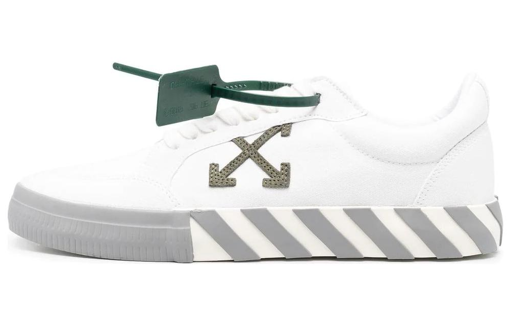 Off-White Vulc Sneaker 'White Military Green' OMIA085F22FAB0010156