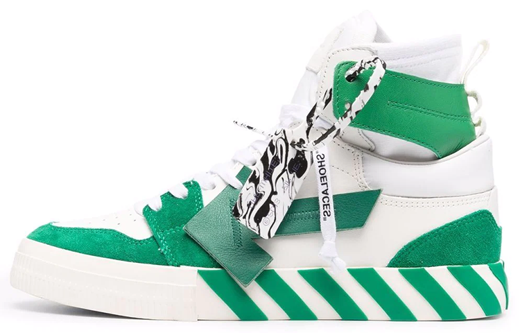 Off-White Vulc Sneaker High 'White Green' OMIA225F21LEA001-0155
