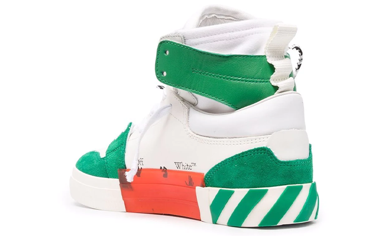 Shop Off-White Vulc Sneaker High ''Wit Groen'' OMIA225F21LEA001-0155