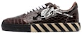 Off-White Vulc Sneaker Low 'Corak Buaya - Coklat Gelap' OMIA085F20LEA001-6410