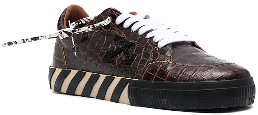 Off-White Vulc Sneaker Low 'Crocodile Pattern - Dark Brown' OMIA085F20LEA001-6410 Lookbook Off-White Vulc Sneaker Low 'Crocodile Pattern - Dark Brown' OMIA085F20LEA001-6410