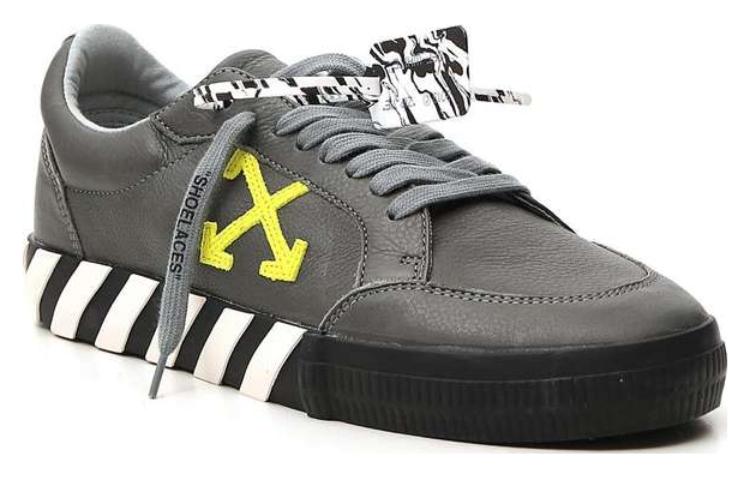 Order Off-White Vulc Sneaker Low ''Grijs Groen Fluor'' OMIA085F20LEA0040970