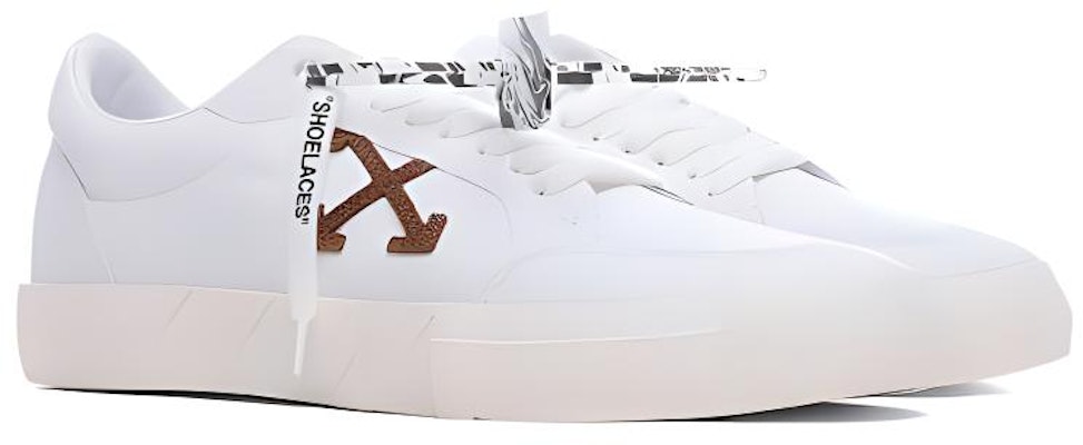 Off-White Vulc Sneaker Rendah 'Putih Coklat' OMIA085R21FAB0020160 Lookbook Off-White Vulc Sneaker Rendah 'Putih Coklat' OMIA085R21FAB0020160