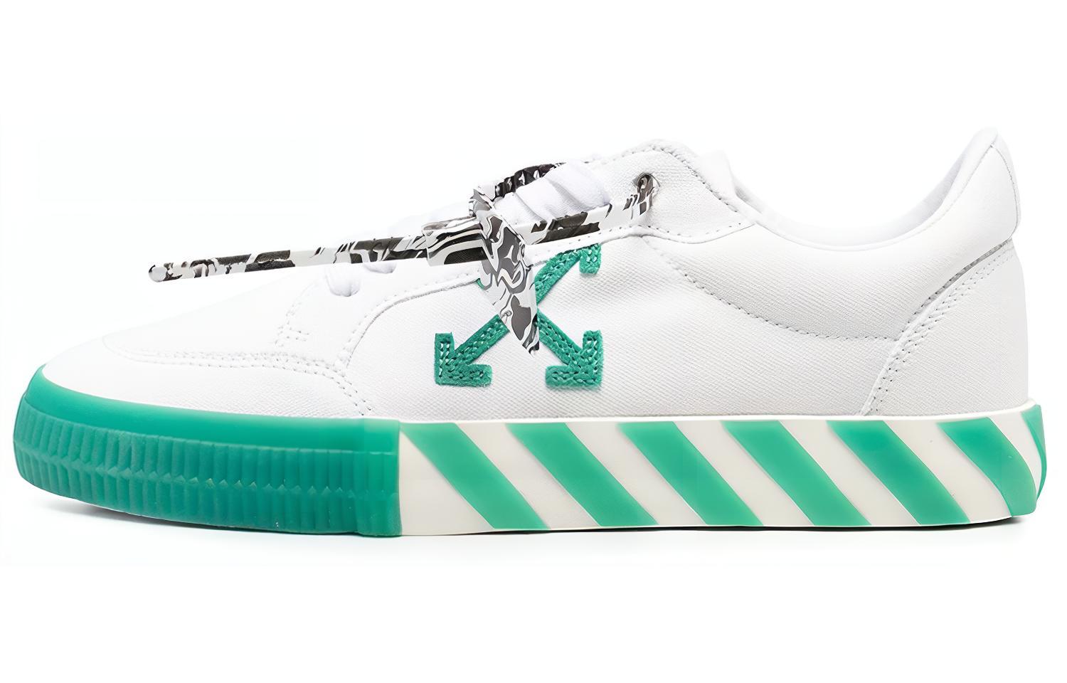 Off-White Vulc Sneaker Low 'White Green' OMIA085R21FAB0010155