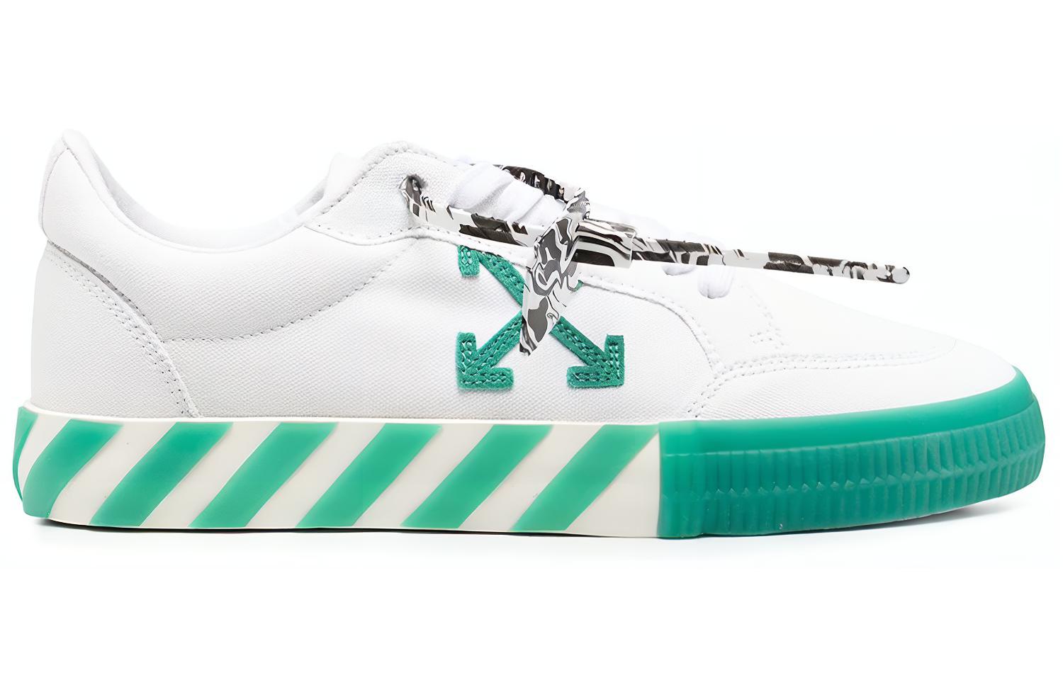 Order Off-White Vulc Sneaker Laag ''Wit Groen'' OMIA085R21FAB0010155