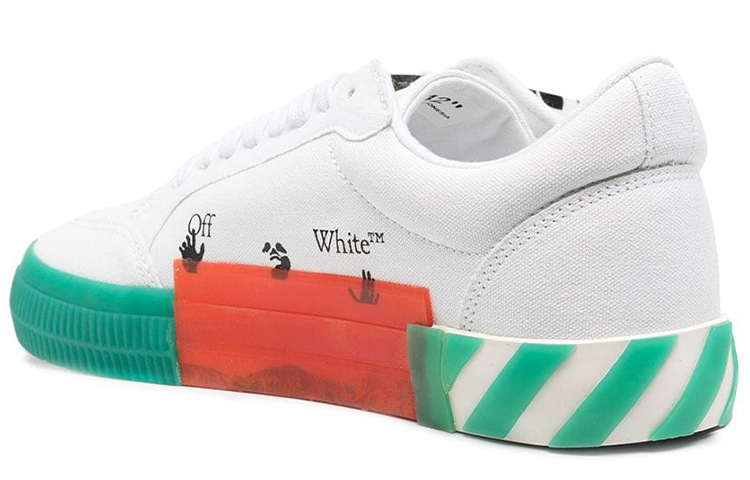Shop Off-White Vulc Sneaker Laag ''Wit Groen'' OMIA085R21FAB0010155