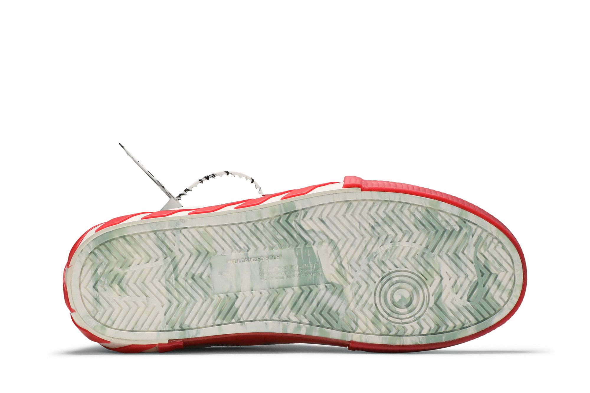 Shop Off-White Vulc Sneaker Basse ''Blanc Rouge'' OMIA085R21LEA0020125