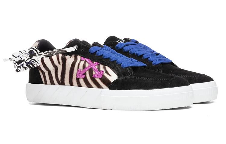 Order Off-White Vulc Sneaker Low ''Zebra Pony Hair'' Dames/Heren Sneakers OMIA085R21LEA003-1037