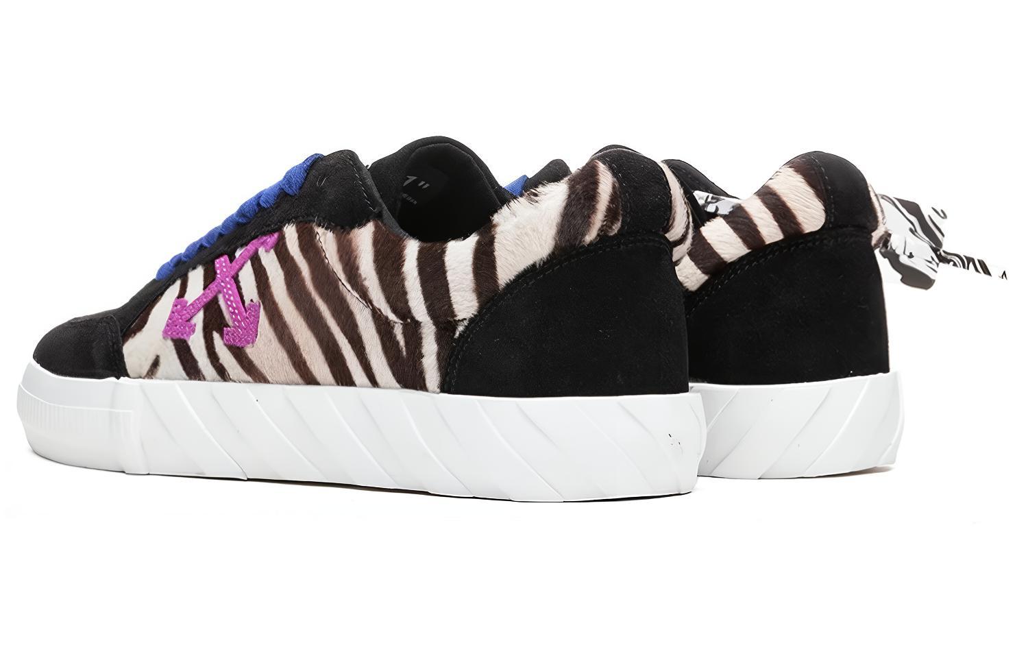 Lookbook Off-White Vulc Sneaker Low ''Zebra Pony Hair'' Dames/Heren Sneakers OMIA085R21LEA003-1037