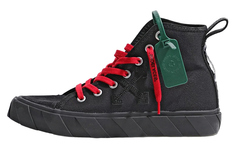 Off-White Vulc Sneaker Mid 'Black Red' OMIA119S22LEA001-1010