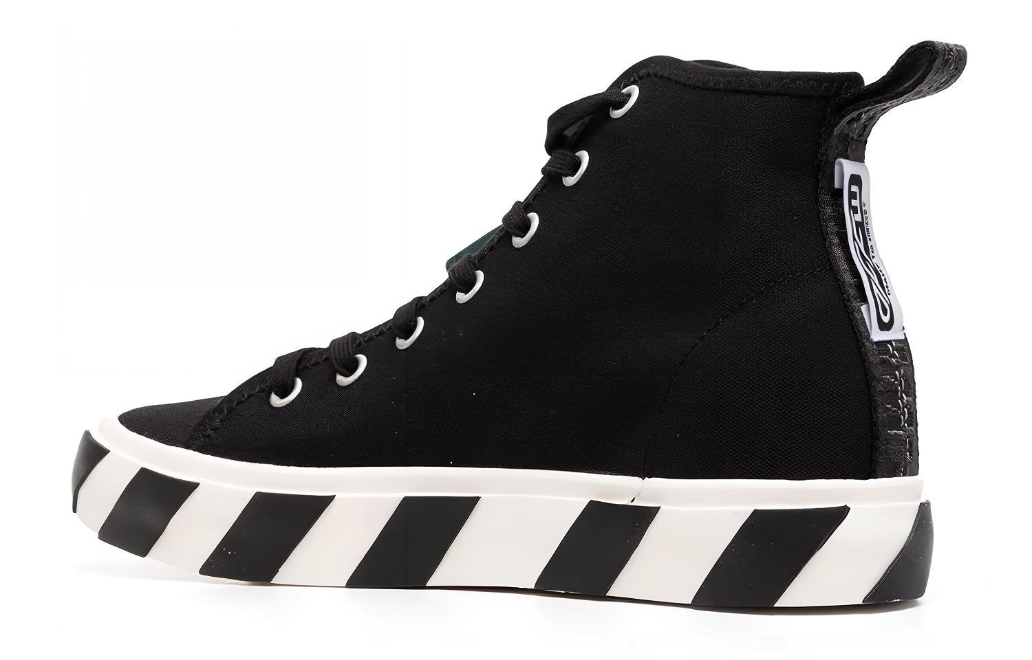 Lookbook オフホワイト バルカ ミッド 黒白 (Ofuhowaito Baruka Middo Kuro Shiro) OMIA119C99FAB0011001