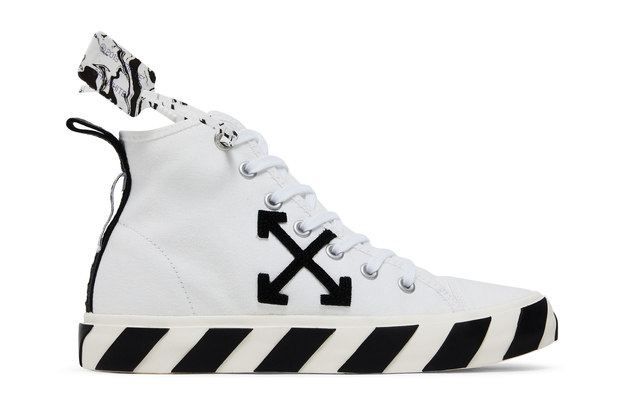 Off-White Vulc Sneaker Mid 'White Black' OMIA119F21FAB0010110