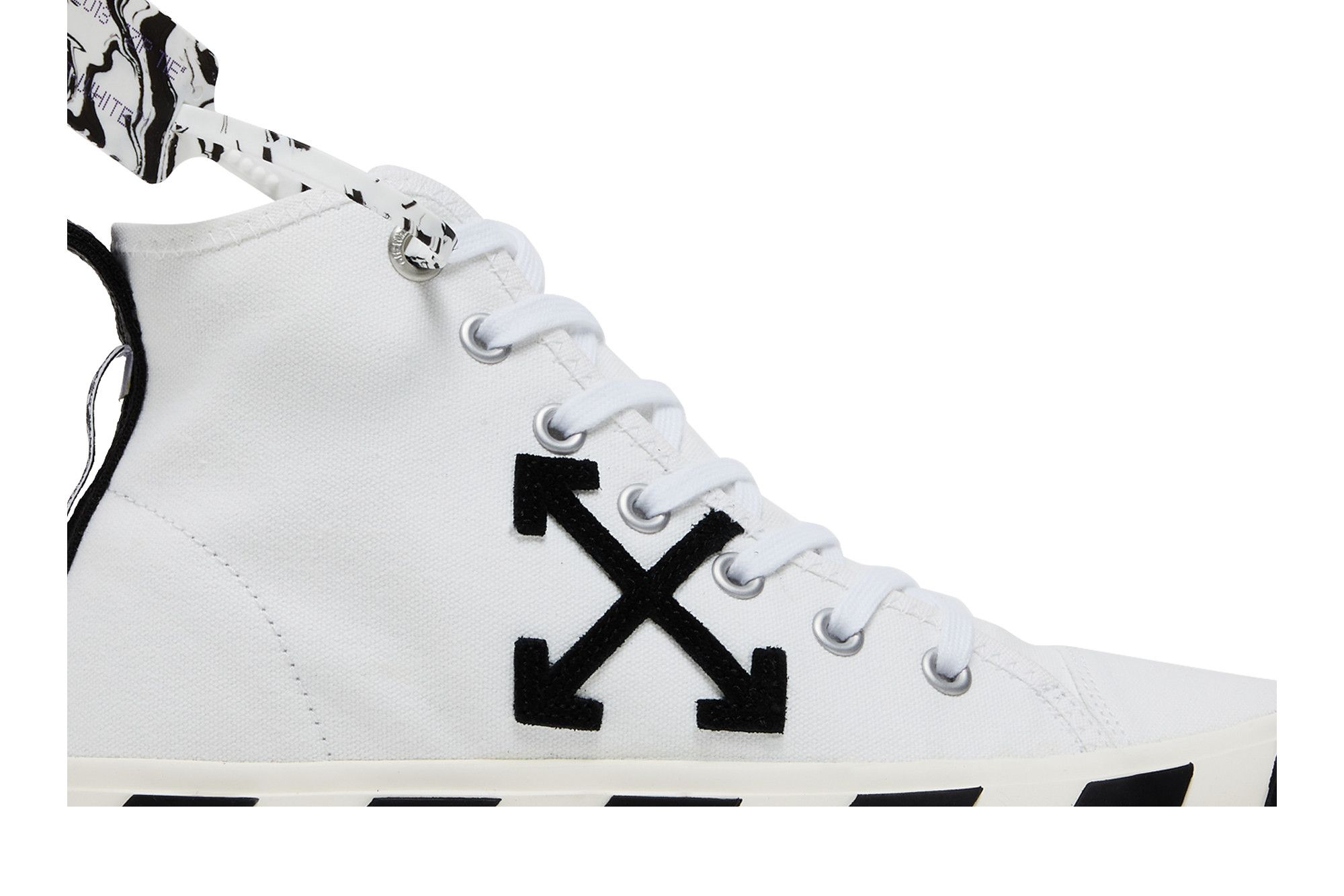 Lookbook Off-White Vulc Sneaker Mid 'White Black' OMIA119F21FAB0010110