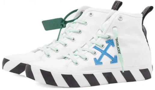 Off-White Vulc Sneaker Mid 'Putih Navy' OMIA119F22FAB001-0146 Shop Off-White Vulc Sneaker Mid 'Putih Navy' OMIA119F22FAB001-0146