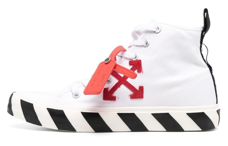 Off-White Vulcanized Hi White Red Canvas OMIA119S23FAB0010125