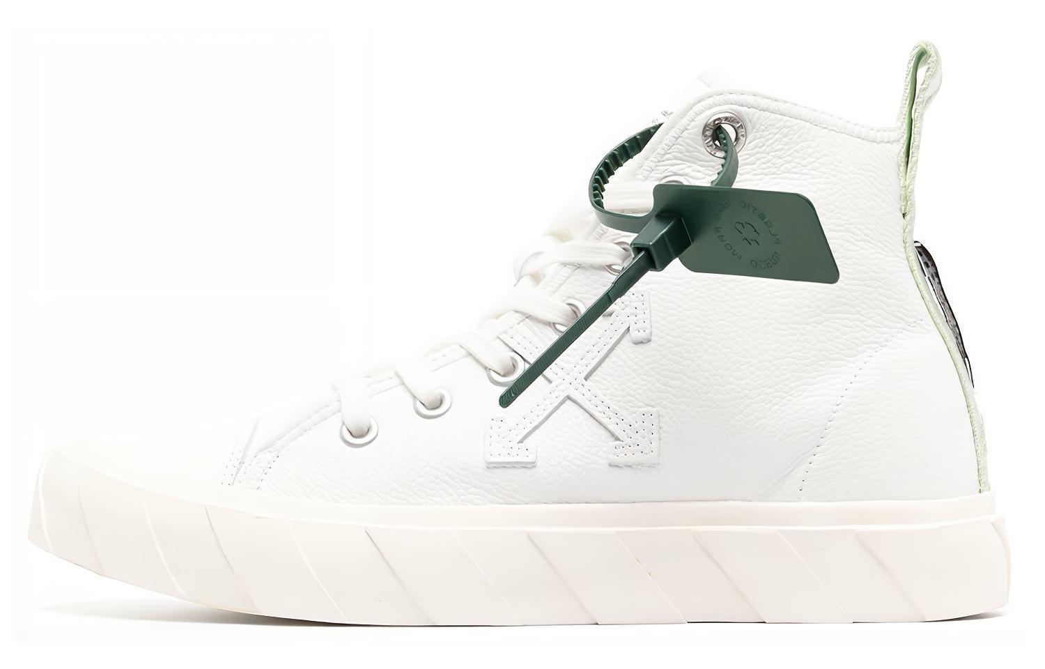 Off-White Vulcanized High 'White Leather' OMIA119F22LEA0010101