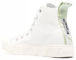 Shop OFF-WHITE Vulcanized 皮革 高筒休閒舒適 時尚板鞋 男款 白色
