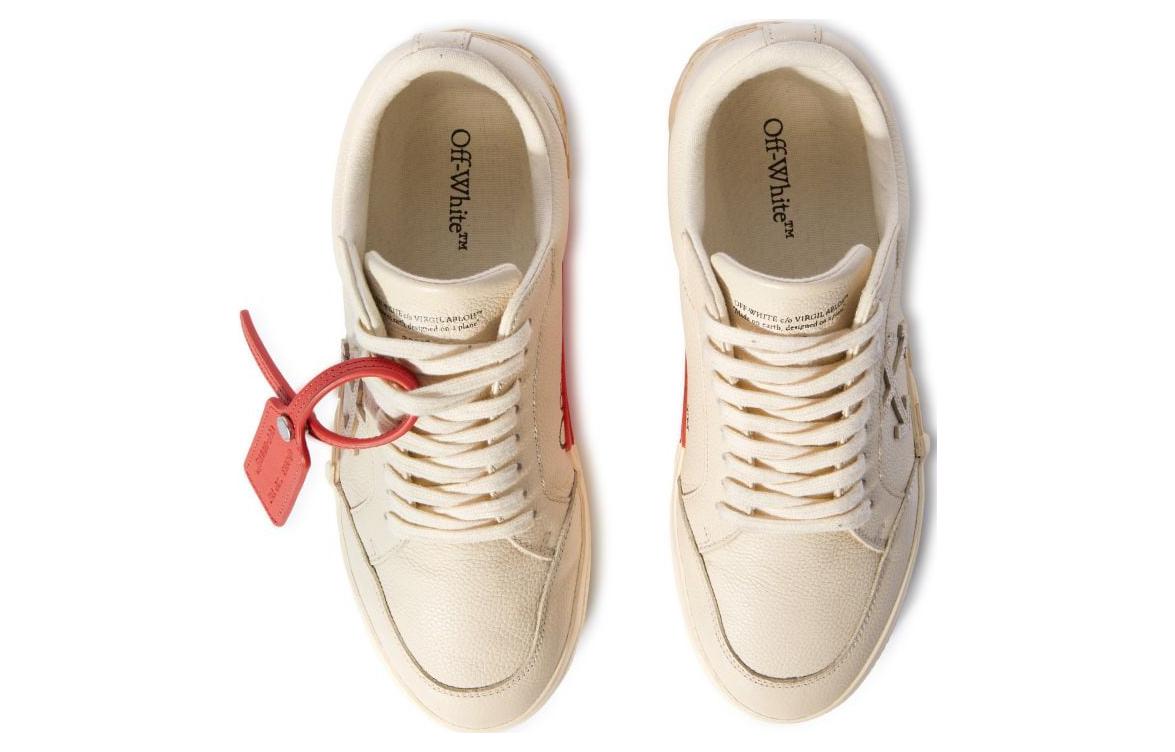 Shop Off-White Vulcanized Low in Pelle di Vitello Beige OMIA085F23LEA0016161