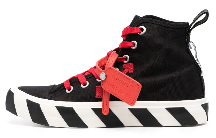 Off-White Vulcanized Mid 'Black Red' OMIA119S23FAB0011025