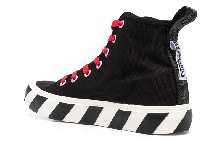 Shop Off-White Vulcanized Mid 'Negro Rojo' OMIA119S23FAB0011025