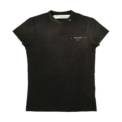 Off-White Washed Out Logo T-Shirt Black