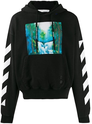 Off-White Waterfall Diagonal Hoodie Black Buy Off-White Waterfall Diagonal Hoodie Black