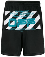 Off-White Wavy Line Mesh Shorts Black/Multicolor Off-White Wavy Line Mesh Shorts Black/Multicolor
