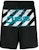 Off-White Wavy Line Mesh Shorts Black/Multicolor
