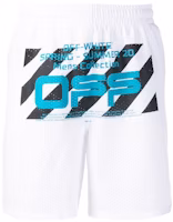 Off-White Wavy Line Mesh Shorts White/Multicolor Off-White Wavy Line Mesh Shorts White/Multicolor