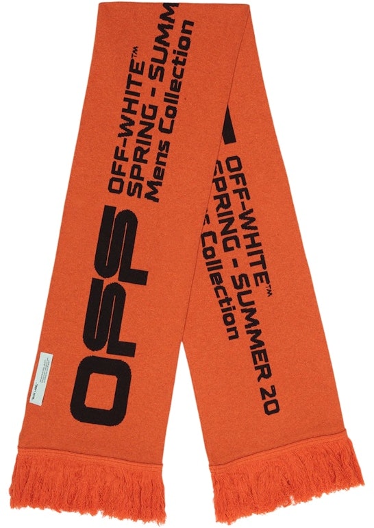 off-white-wavy-line-scarf-orange-black