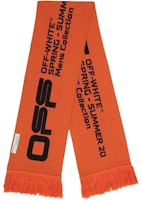 Off-White Wavy Line Scarf Orange/Black Off-White Wavy Line Scarf Orange/Black