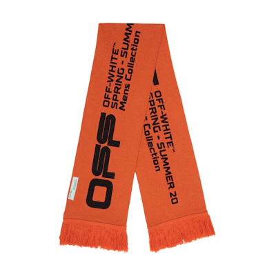 Off-White Wavy Line Scarf Orange/Black