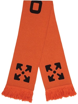 Off-White Wavy Line Scarf Orange/Black Order Off-White Wavy Line Scarf Orange/Black