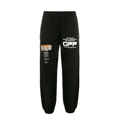 Off-White Wavy Line Short Sweatpants Black/Multicolor