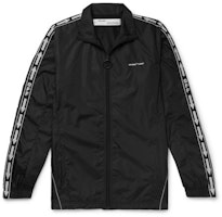 Off-White Webbing Trimmed Shell Track Jacket Black Off-White Webbing Trimmed Shell Track Jacket Black