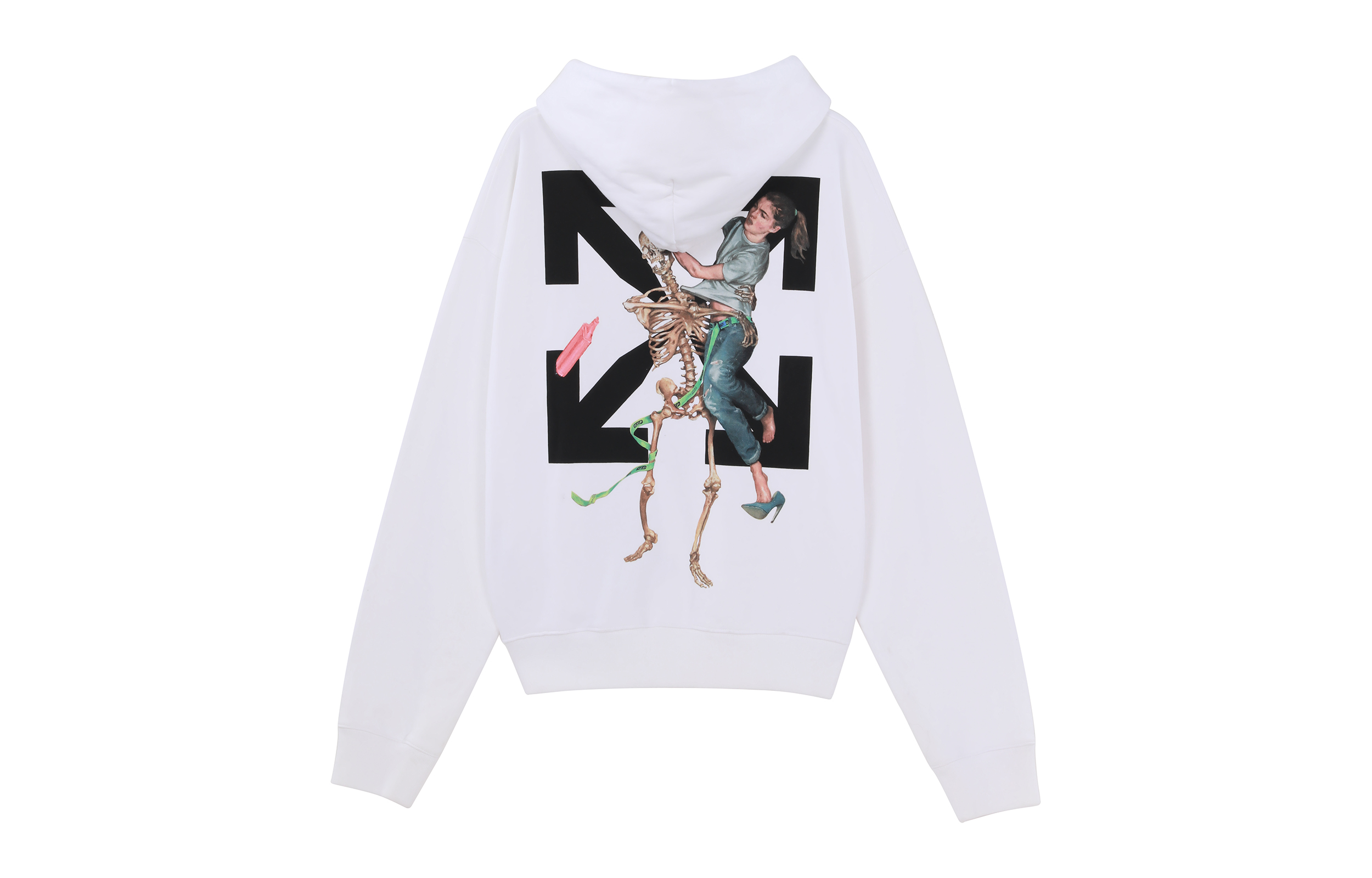OFF-WHITE White Arrow Print Hoodie OMBB037F20FLE0010110 圖 2