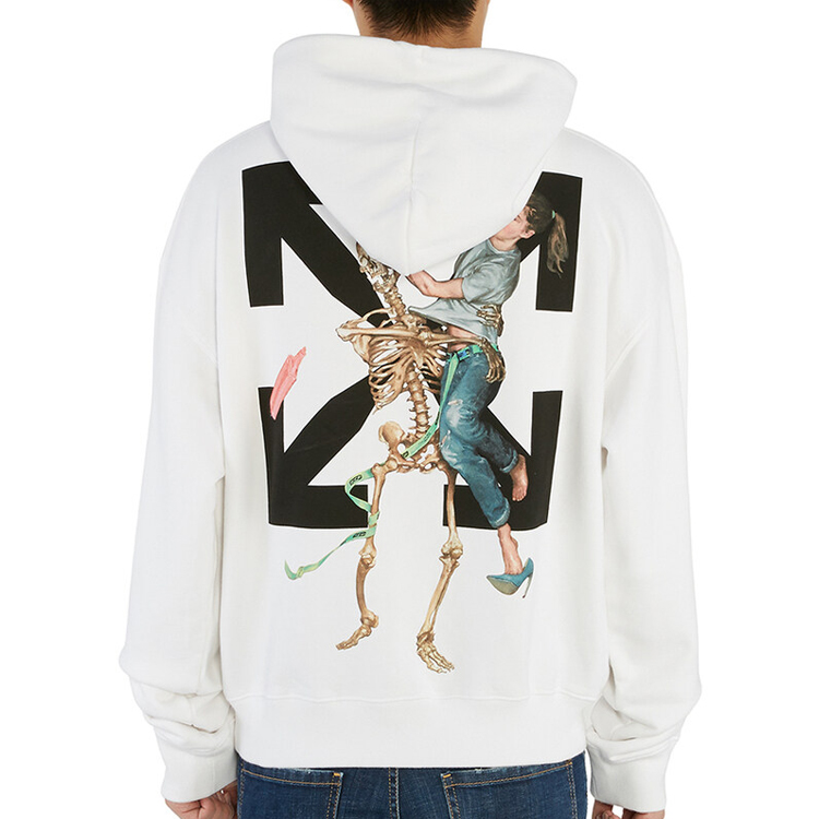 OFF-WHITE White Arrow Print Hoodie OMBB037F20FLE0010110 圖 5