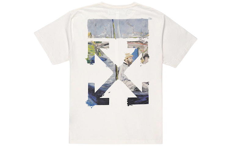 OFF-WHITE White Cotton Arrows Graphic T-Shirt OMAA038G20JER0060110 圖 2