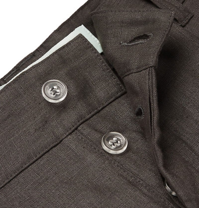 Off-White Wide Leg Cropped Logo Embroidered Pants Brown 圖 2