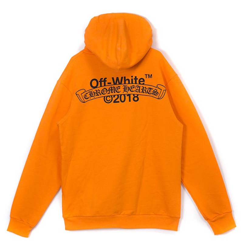 Order Hoodie Off-White x Chrome Hearts Oranye/Hitam 2018