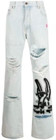 Off-White x Ev Bravado Distressed Bleach Denim Jeans Bleach/Black Off-White x Ev Bravado Distressed Bleach Denim Jeans Bleach/Black