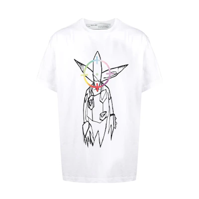 Off-White Futura Oversized Fit Alien T-Shirt White/Multicolor