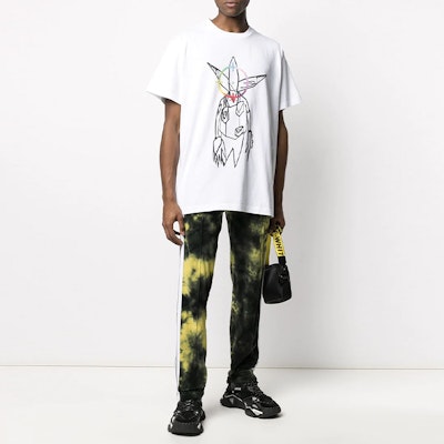 Off-White x Futura Oversized Fit Alien T-Shirt White/Multicolor Shop Off-White x Futura Oversized Fit Alien T-Shirt White/Multicolor