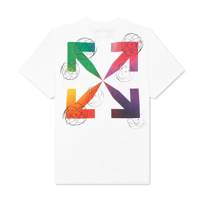 Off-White Futura Oversized Fit Atoms T-Shirt White/Multicolor