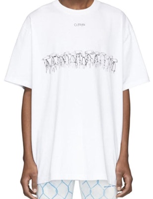 Off-White x Futura Oversized Fit Atoms T-Shirt White/Multicolor Lookbook Off-White x Futura Oversized Fit Atoms T-Shirt White/Multicolor