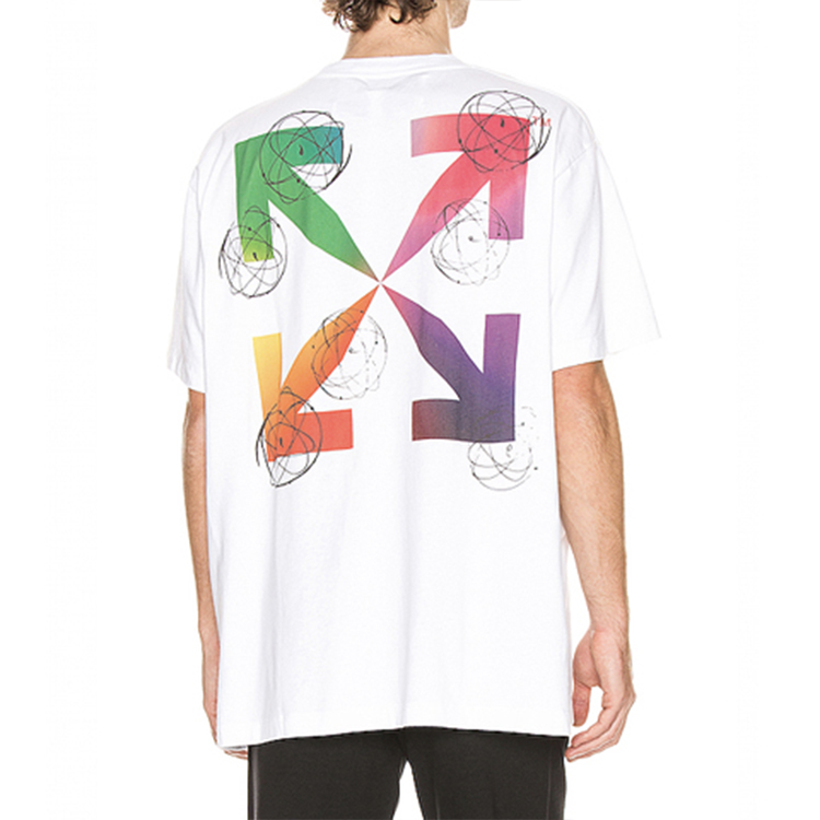 Shop Off-White x Futura Baju T Besar Atoms Putih/Multicolor OMAA038S201850520188